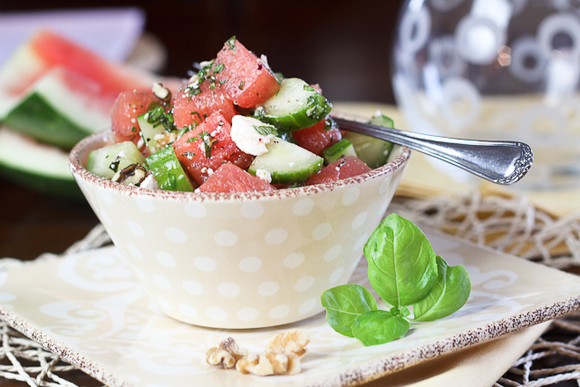 Watermelon & Cucumber salad