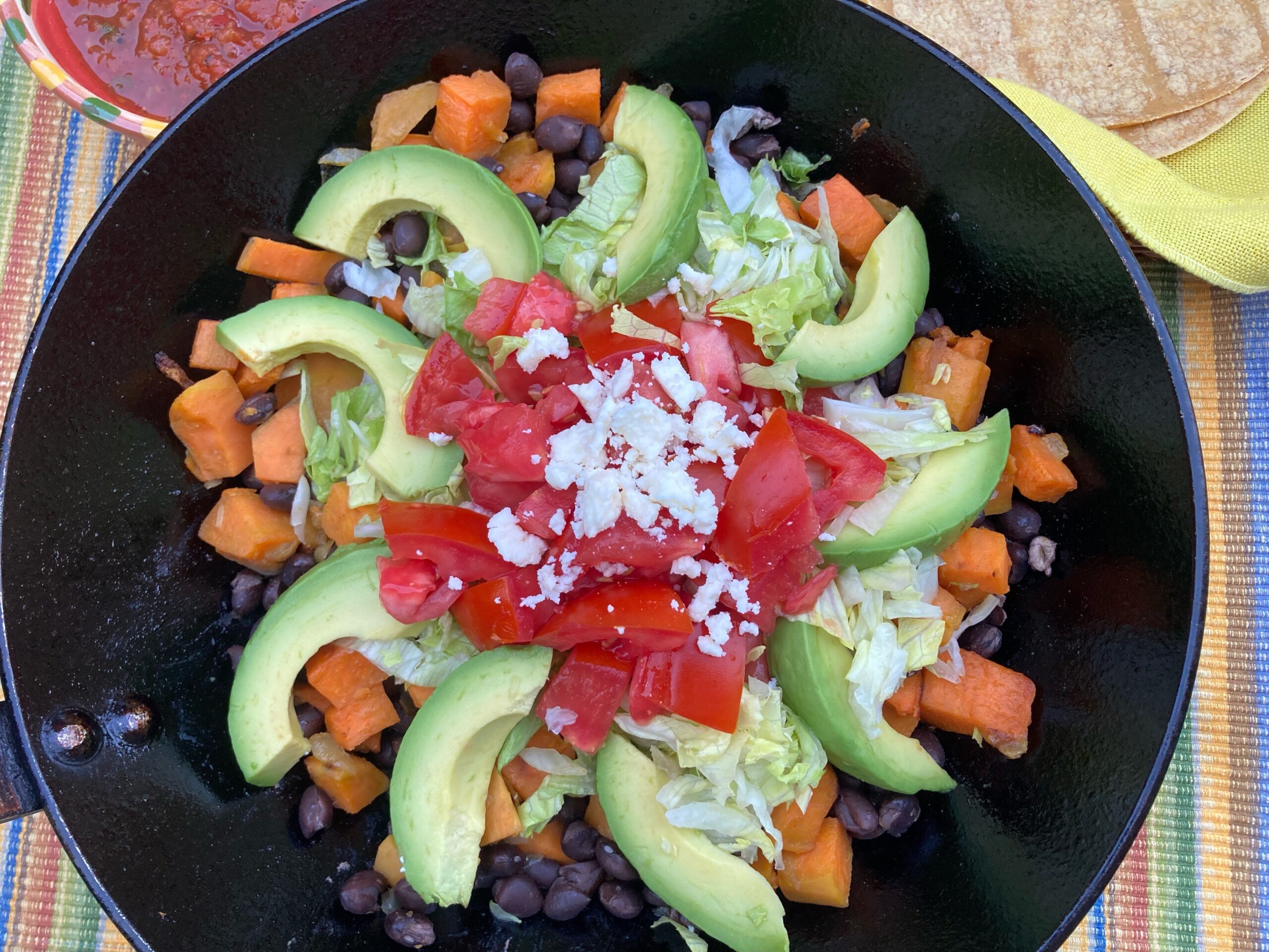 One-Pan Sweet Potato and Black Bean Tacos