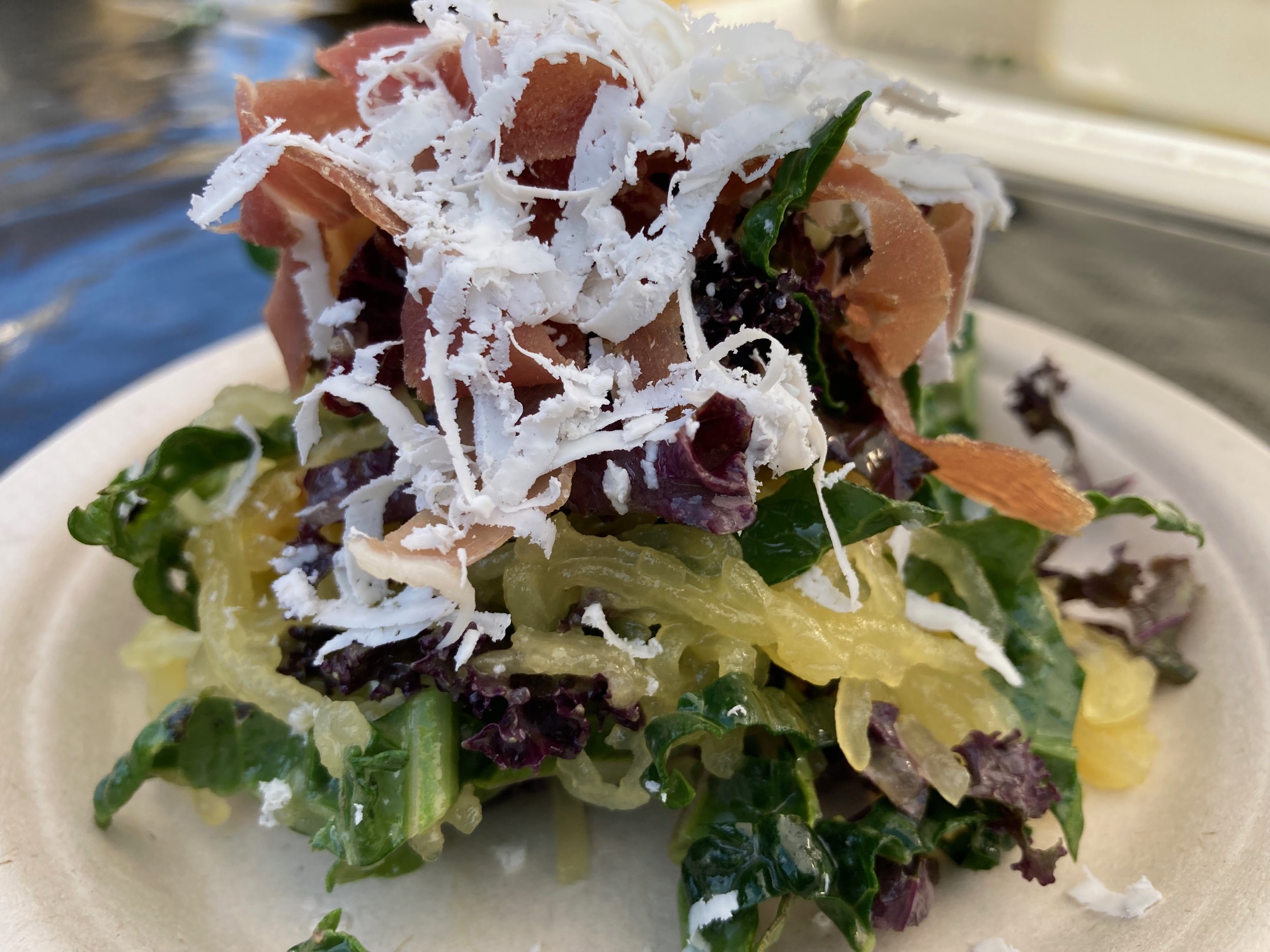 Roasted Spaghetti Squash and Kale Salad, courtesy of Chef Debbie Gold of Le Tour